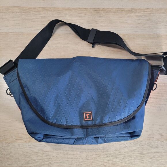 Rickshaw Blue Medium Zero Messenger Bag Laptop Crossbody Adjustable Drop Strap - Picture 1 of 11